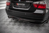 Maxton Design Central Rear Splitter (With Vertical Bars) BMW 3 Sedan E90 by Maxton Design BM-3-90-RSD1G+RD1G