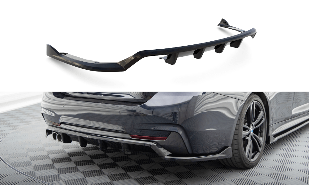 Maxton Design Central Rear Splitter (With Vertical Bars) BMW 4-Series ...