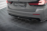 Maxton Design Central Rear Splitter (With Vertical Bars) BMW 5 G30 / G31 Facelift by Maxton Design BM-5-G31F-RD1G+RD2G