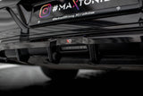 Maxton Design Central Rear Splitter (With Vertical Bars) BMW 7 M-Pack G70 by Maxton Design BM-7-G70-MPACK-RD1G+RD2G