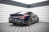 Maxton Design Central Rear Splitter (With Veritcal Bars) - BMW 8 Series Gran Coupe G16 (M-Pack) by Maxton Design BM-M850-G16-GC-RD1G+RD2G