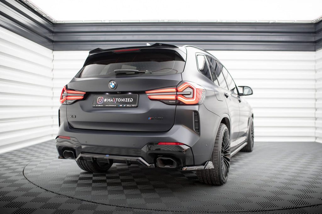 Maxton Design Central Rear Splitter (With Vertical Bars) BMW X3 M-Pack ...
