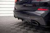 Maxton Design Central Rear Splitter (With Vertical Bars) BMW X3 M40I G01 by Maxton Design BM-X3-01-M40-RD1G+RD2G