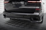 Maxton Design Central Rear Splitter (With Vertical Bars) BMW X7 M-Pack G07 Facelift by Maxton Design BM-X7-07F-MPACK-RD1G+RD2G