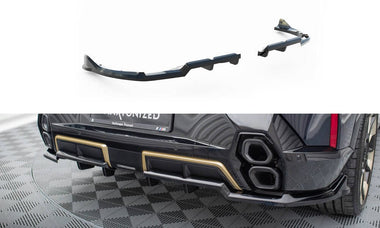 Maxton Design Central Rear Splitter (With Vertical Bars) BMW XM G09 by Maxton Design BM-XM-1-RSD1G+RD1G