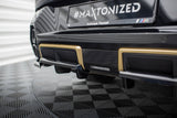 Maxton Design Central Rear Splitter (With Vertical Bars) BMW XM G09 by Maxton Design BM-XM-1-RSD1G+RD1G