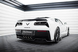 Central Rear Splitter (with vertical bars) Chevrolet Corvette C7 by CHEVROLET CH-CO-C7-RD3G+RD2G