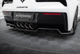 Central Rear Splitter (with vertical bars) Chevrolet Corvette C7 by CHEVROLET CH-CO-C7-RD3G+RD2G