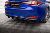 Maxton Design Central Rear Splitter (With Vertical Bars) Lexus Es F Sport (Hybrid) Mk7 by Maxton Design LE-ES-7-FSPORT-RD1G+RD2G
