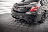 Maxton Design Central Rear Splitter (With Vertical Bars) Mercedes-Benz C AMG-Line W205 Facelift by Maxton Design ME-C-205F-AMGLINE-RD1G+RD2G