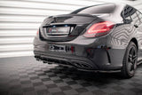 Maxton Design Central Rear Splitter (With Vertical Bars) Mercedes-Benz C AMG-Line W205 Facelift by Maxton Design ME-C-205F-AMGLINE-RD1G+RD2G