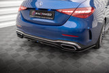 Maxton Design Central Rear Splitter (With Vertical Bars) Mercedes-Benz C AMG-Line W206 by Maxton Design ME-C-206-AMGLINE-K-RD1G+RD2G