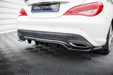 Maxton Design Central Rear Splitter (With Vertical Bars) Mercedes-Benz CLA C117 Facelift by Maxton Design ME-CLA-117F-RD1G+RD2G