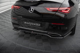 Maxton Design Central Rear Splitter (With Vertical Bars) Mercedes-Benz CLA Coupe C118 by Maxton Design ME-CLA-118-RD1G+RD2G
