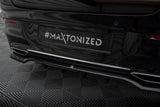 Maxton Design Central Rear Splitter (With Vertical Bars) Mercedes-Benz CLA Coupe C118 by Maxton Design ME-CLA-118-RD1G+RD2G