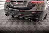 Maxton Design Central Rear Splitter (With Vertical Bars) Mercedes-Benz S AMG-Line W223 by Maxton Design ME-S-223-AMGLINE-RD1G+RD2G