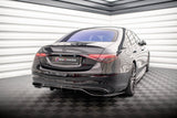 Maxton Design Central Rear Splitter (With Vertical Bars) Mercedes-Benz S AMG-Line W223 by Maxton Design ME-S-223-AMGLINE-RD1G+RD2G