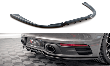 Maxton Design Central Rear Splitter (With Vertical Bars) Porsche 911 Carrera 4S 992 by Maxton Design PO-911-992-CA-4S-RD1G+RD2G