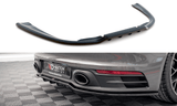 Maxton Design Central Rear Splitter (With Vertical Bars) Porsche 911 Carrera 4S 992 by Maxton Design PO-911-992-CA-4S-RD1G+RD2G