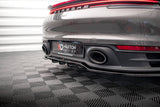 Maxton Design Central Rear Splitter (With Vertical Bars) Porsche 911 Carrera 4S 992 by Maxton Design PO-911-992-CA-4S-RD1G+RD2G