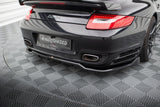 Maxton Design Central Rear Splitter (With Vertical Bars) Porsche 911 Turbo 997 by Maxton Design PO-911-997-TURBO-RD1G+RD2G