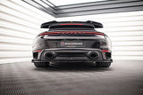 Maxton Design Central Rear Splitter (With Vertical Bars) Porsche 911 Turbo S 992 by Maxton Design PO-911-992-TURBO-S-RD1G+RD2G