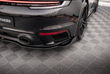 Maxton Design Central Rear Splitter (With Vertical Bars) Porsche 911 Turbo S 992 by Maxton Design PO-911-992-TURBO-S-RD1G+RD2G