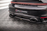Maxton Design Central Rear Splitter (With Vertical Bars) Porsche 911 Turbo S 992 by Maxton Design PO-911-992-TURBO-S-RD1G+RD2G