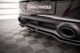 Maxton Design Central Rear Splitter (With Vertical Bars) Porsche 911 Turbo S 992 by Maxton Design PO-911-992-TURBO-S-RD1G+RD2G
