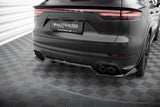 Maxton Design Central Rear Splitter (With Vertical Bars) Porsche Cayenne Sport Design Mk3 by Maxton Design PO-CAY-3-SPORT-RD1G+RD2G