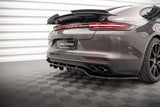 Maxton Design Central Rear Splitter (With Vertical Bars) Porsche Panamera 971 Turbo S E-Hybrid / E-Hybrid by Maxton Design PO-PA-971-H-RD1G+RD2G