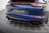 Maxton Design Central Rear Splitter (With Vertical Bars) Porsche Panamera E-Hybrid 971 Facelift by Maxton Design PO-PA-971F-H-RD1G+RD2G
