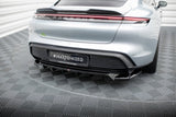 Maxton Design Central Rear Splitter (With Vertical Bars) Porsche Taycan / Taycan 4 / Taycan 4S / Taycan GTS Mk1 by Maxton Design PO-TAY-1-RD1G+RD2G