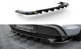Maxton Design Central Rear Splitter (With Vertical Bars) Porsche Taycan / Taycan 4 / Taycan 4S / Taycan GTS Mk1 by Maxton Design PO-TAY-1-RD1G+RD2G