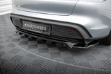 Maxton Design Central Rear Splitter (With Vertical Bars) Porsche Taycan / Taycan 4 / Taycan 4S / Taycan GTS Mk1 by Maxton Design PO-TAY-1-RD1G+RD2G
