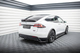 CENTRAL REAR SPLITTER (WITH VERTICAL BARS) TESLA MODEL X MK1 FACELIFT by TESLA TE-MODELX-1F-RD1G+RD2G