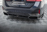 Maxton Design Central Rear Splitter (With Vertical Bars) V.1 BMW 5 M-Pack G60 by Maxton Design BM-5-G60-MPACK-RD1G+RD3G