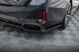 Maxton Design Central Rear Splitter (With Vertical Bars) V.1 BMW 5 M-Pack G60 by Maxton Design BM-5-G60-MPACK-RD1G+RD3G
