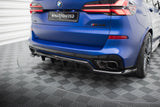 Maxton Design Central Rear Splitter (With Vertical Bars) V.1 - BMW X5 M-PACK G05 (Facelift) by Maxton Design BM-X5-05F-MPACK-RD1G+RD3G