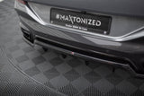 Maxton Design Central Rear Splitter (With Vertical Bars) V.1 BMW X6 M-Pack G06 Facelift by Maxton Design BM-X6-G06F-MPACK-RD1G+RD3G