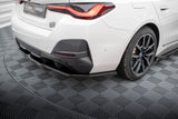 Maxton Design Central Rear Splitter (With Vertical Bars) V.2 BMW I4 M-Pack G26 by Maxton Design BM-I4-G26-MPACK-RD2G+RD3G