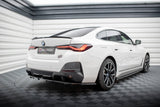 Maxton Design Central Rear Splitter (With Vertical Bars) V.2 BMW I4 M-Pack G26 by Maxton Design BM-I4-G26-MPACK-RD2G+RD3G