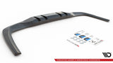 Maxton Design Central Rear Splitter (With Vertical Bars) V.1 Mercedes A 35 AMG Sedan V177 by Maxton Design ME-A-177-35-S-RD1G+RD2G