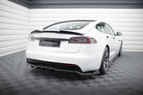 CENTRAL REAR SPLITTER (WITH VERTICAL BARS) V.1 TESLA MODEL S PLAID MK1 FACELIFT by TESLA TE-MODELS-1F2-PL-RD1G+RD3G