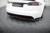 CENTRAL REAR SPLITTER (WITH VERTICAL BARS) V.1 TESLA MODEL S PLAID MK1 FACELIFT by TESLA TE-MODELS-1F2-PL-RD1G+RD3G