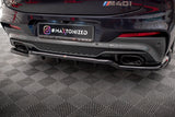 Maxton Design Central Rear Splitter (With Vertical Bars) V.2 BMW X4 M-Pack G02 by Maxton Design BM-X4-02-MPACK-RD2G+RD3G