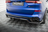 Maxton Design Central Rear Splitter (With Vertical Bars) V.2 - BMW X5 M-Pack G05 (Facelift) by Maxton Design BM-X5-05F-MPACK-RD2G+RD3G