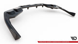 Maxton Design Central Rear Splitter (With Vertical Bars) V.2 BMW I4 M-Pack G26 by Maxton Design BM-I4-G26-MPACK-RD2G+RD3G