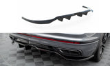 Maxton Design Central Rear Splitter (With Vertical Bars) VW Tiguan Allspace (LWB) R-Line Mk2 Facelift by Maxton Design VW-TI-2F-RLINE-LWB-RD1G+RD2G