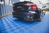 Maxton Design Central Rear Splitter (With Vertical Bars) Volvo S60 R-Design Mk3 by Maxton Design VO-S60-3-RDESIGN-RD1G+RD2G